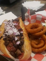 Sausage and Peppers with Onion Rings